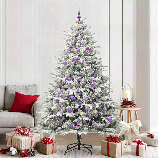 Artificial Pre-lit Christmas Tree with Ball Set Green 82.7