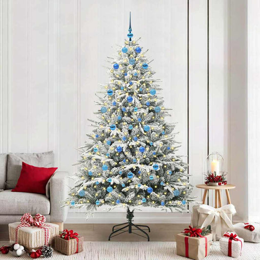 Artificial Pre-lit Christmas Tree with Ball Set Green 82.7