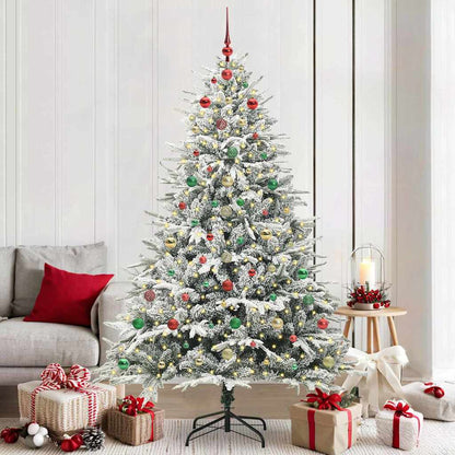 Artificial Pre-lit Christmas Tree with Ball Set Green 82.7