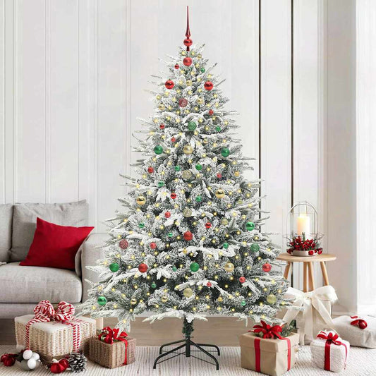 Artificial Pre-lit Christmas Tree with Ball Set Green 82.7