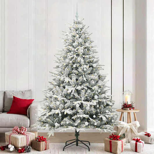 Artificial Pre-lit Christmas Tree with Ball Set Green 94.5