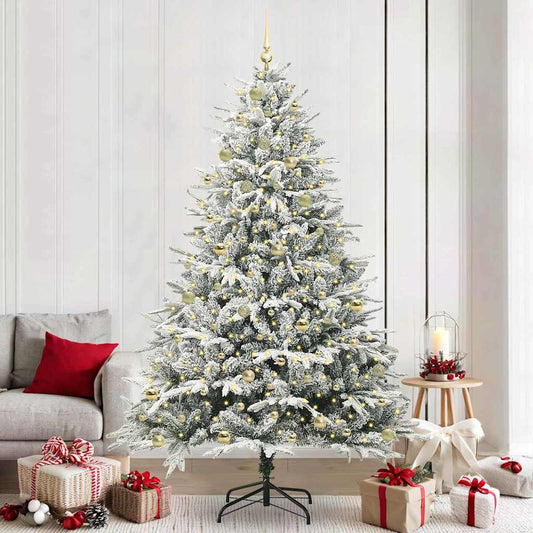 Artificial Pre-lit Christmas Tree with Ball Set Green 94.5