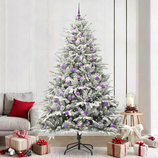 Artificial Pre-lit Christmas Tree with Ball Set Green 94.5