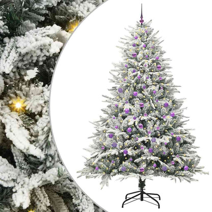 Artificial Pre-lit Christmas Tree with Ball Set Green 94.5
