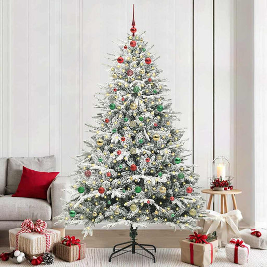 Artificial Pre-lit Christmas Tree with Ball Set Green 94.5