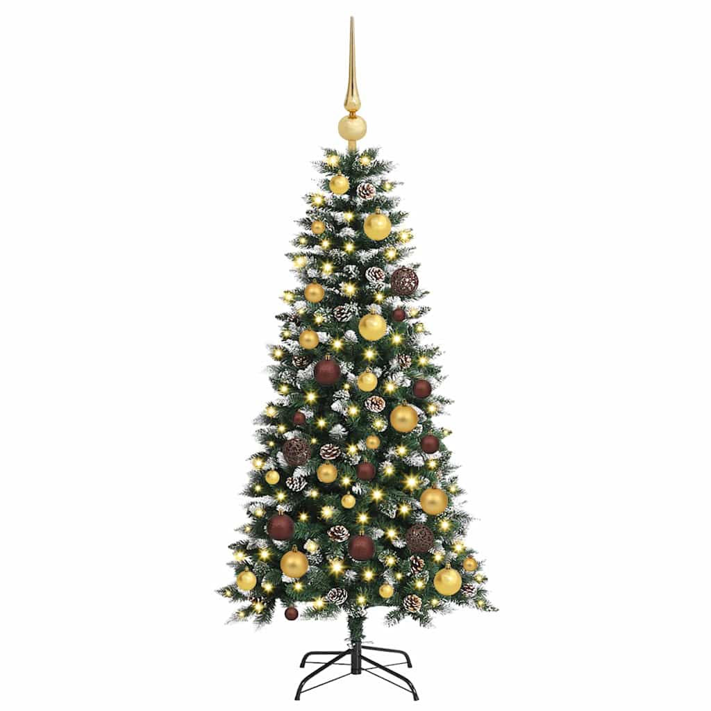 Artificial Christmas Tree with 150 LEDs Green 47.24 in