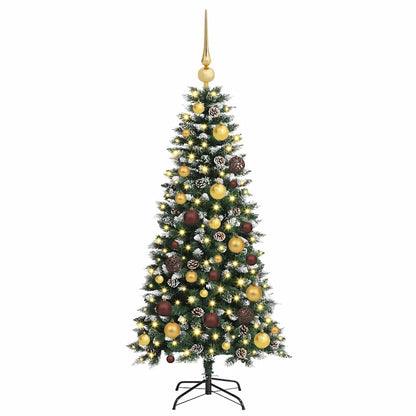 Artificial Christmas Tree with 150 LEDs Green 47.24 in