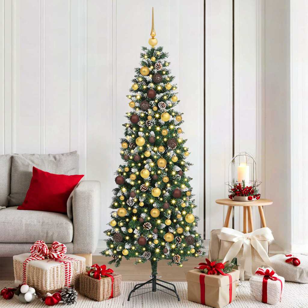 Artificial Christmas Tree with 300 LEDs Green 70.87 in