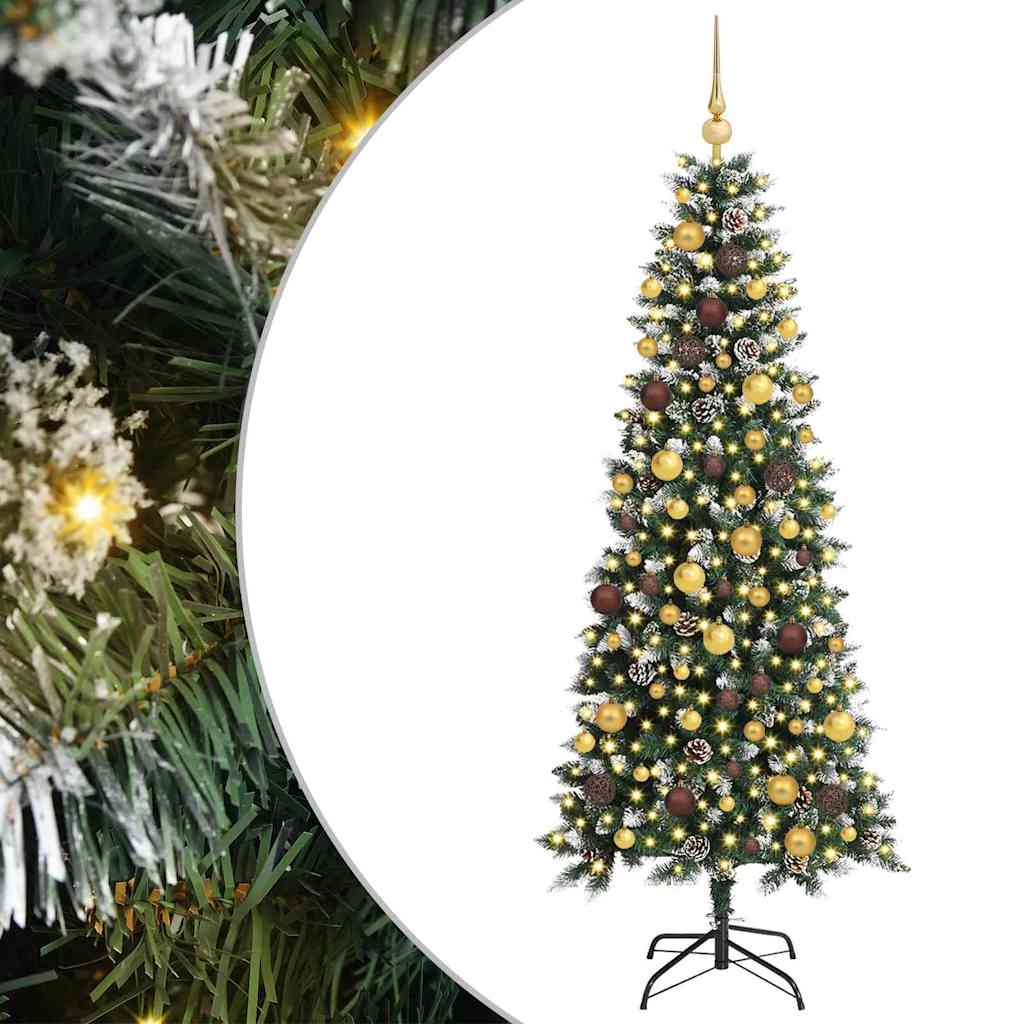 Artificial Christmas Tree with 300 LEDs Green 70.87 in