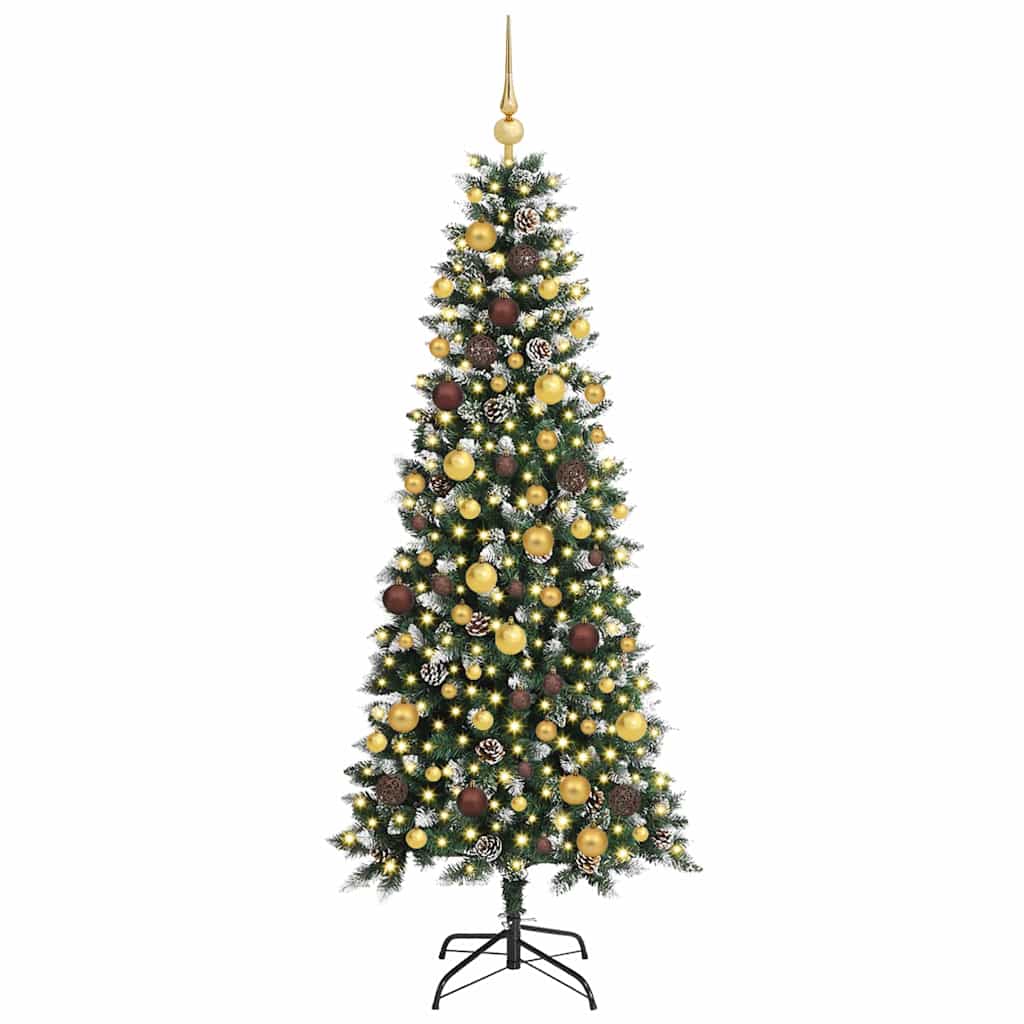 Artificial Christmas Tree with 300 LEDs Green 70.87 in