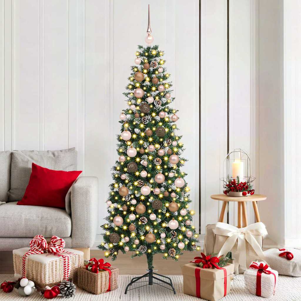 Artificial Christmas Tree with 300 LEDs Green 70.87 in