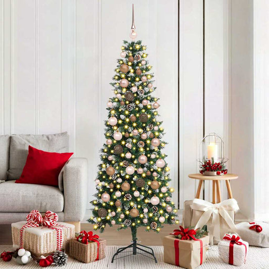 Artificial Christmas Tree with 300 LEDs Green 70.87 in