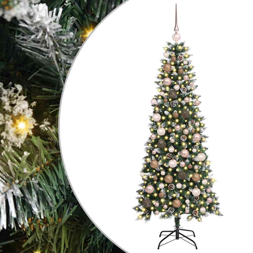 Artificial Christmas Tree with 300 LEDs Green 70.87 in