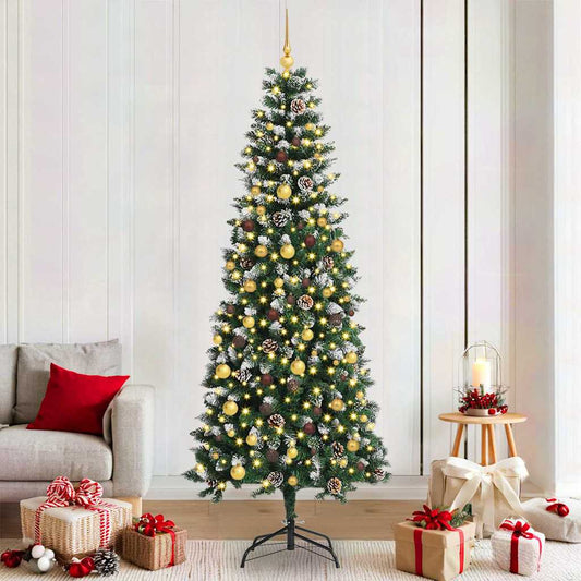 Artificial Christmas Tree with 300 LEDs Green 86 x 86 x 210 cm