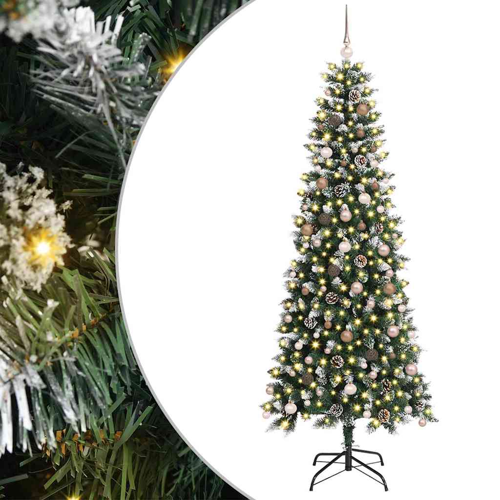 Artificial Christmas Tree with 300 LEDs Green 94.49 in