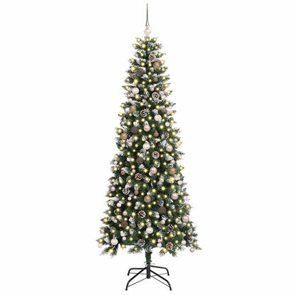 Artificial Christmas Tree with 300 LEDs Green 94.49 in