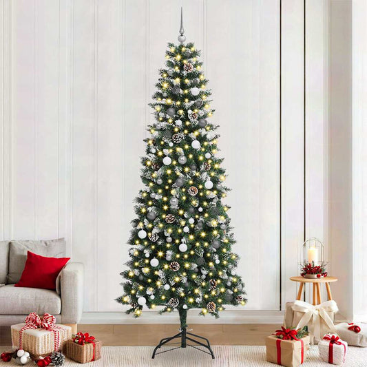 Artificial Christmas Tree with 300 LEDs Green 94.49 in