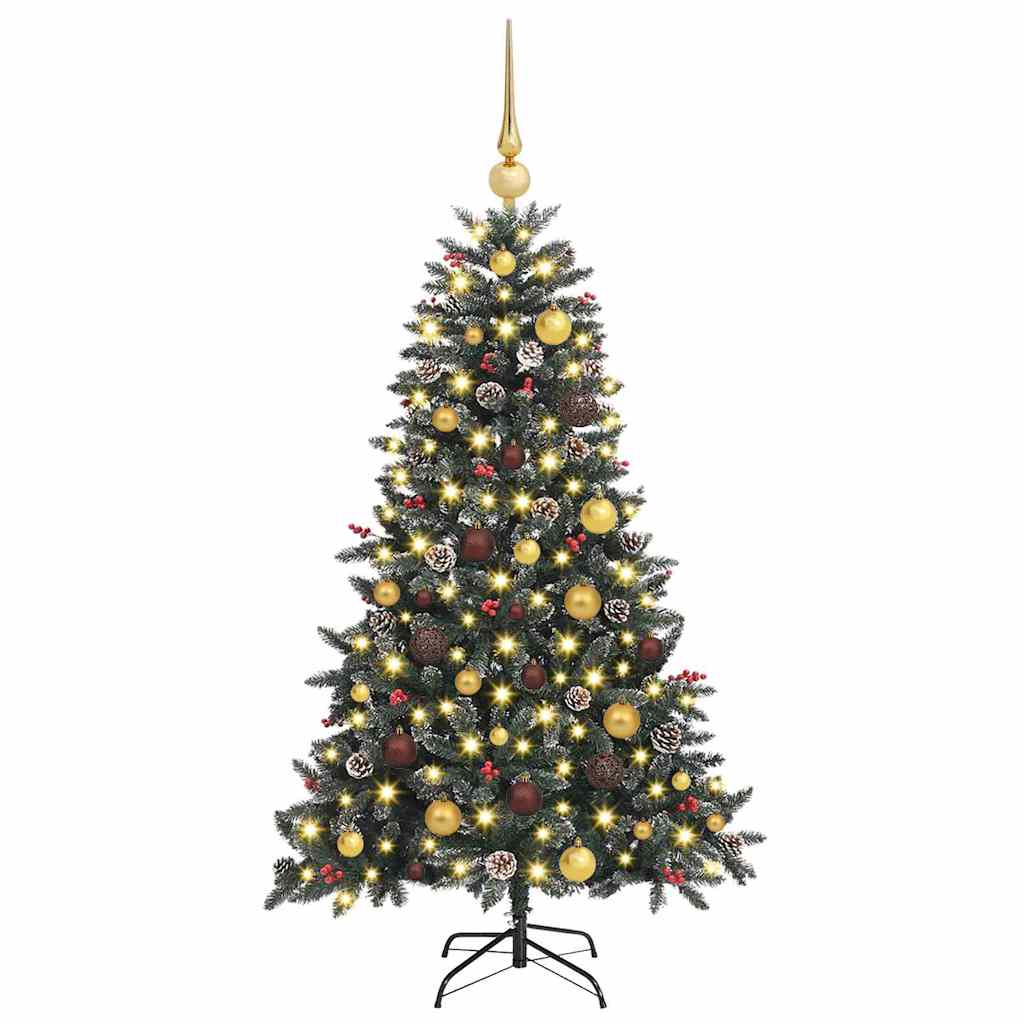 Artificial Christmas Tree with 150 LEDs Green 59.06 in