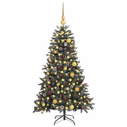 Artificial Christmas Tree with 150 LEDs Green 59.06 in
