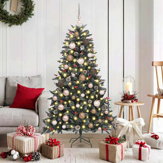 Artificial Christmas Tree with 150 LEDs Green 59.06 in