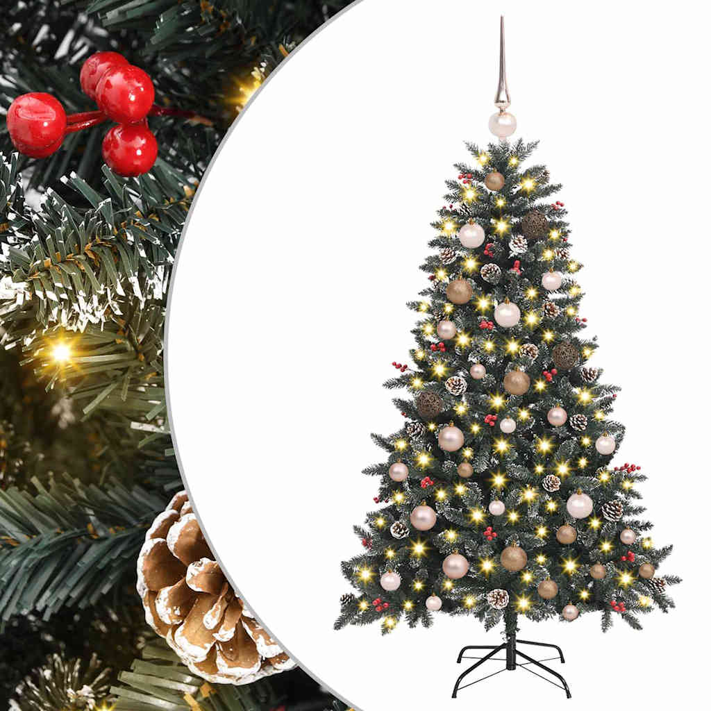Artificial Christmas Tree with 150 LEDs Green 59.06 in
