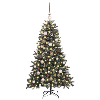 Artificial Christmas Tree with 150 LEDs Green 59.06 in