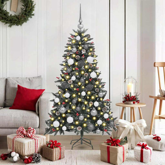 Artificial Christmas Tree with 150 LEDs Green 59.06 in