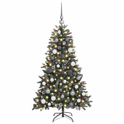 Artificial Christmas Tree with 150 LEDs Green 59.06 in