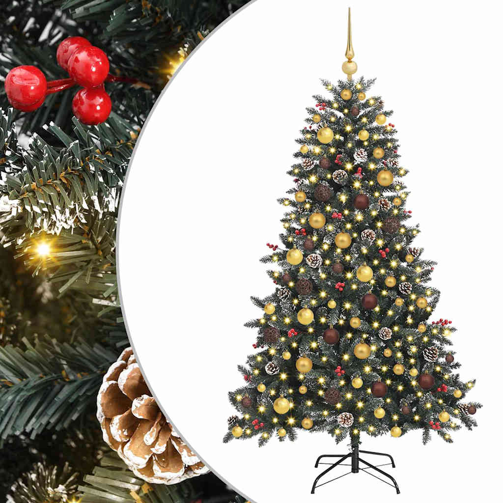Artificial Christmas Tree with 300 LEDs Green 70.87 in