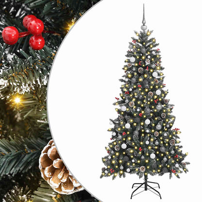 Artificial Christmas Tree with 300 LEDs Green 82.68 in