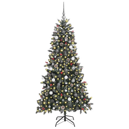 Artificial Christmas Tree with 300 LEDs Green 82.68 in