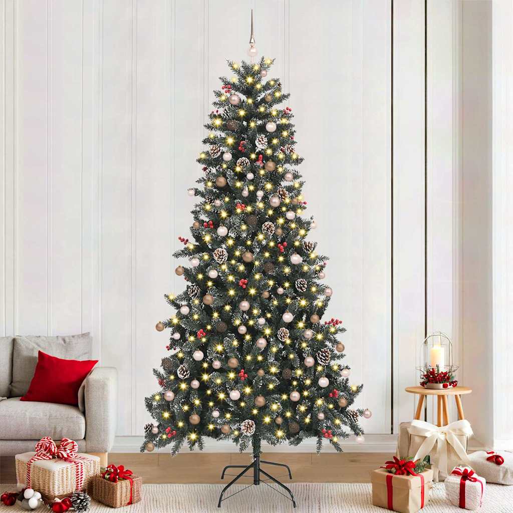 Artificial Christmas Tree with 300 LEDs Green 94.49 in