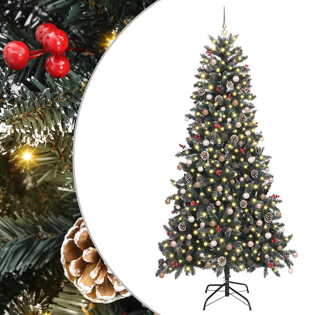 Artificial Christmas Tree with 300 LEDs Green 94.49 in