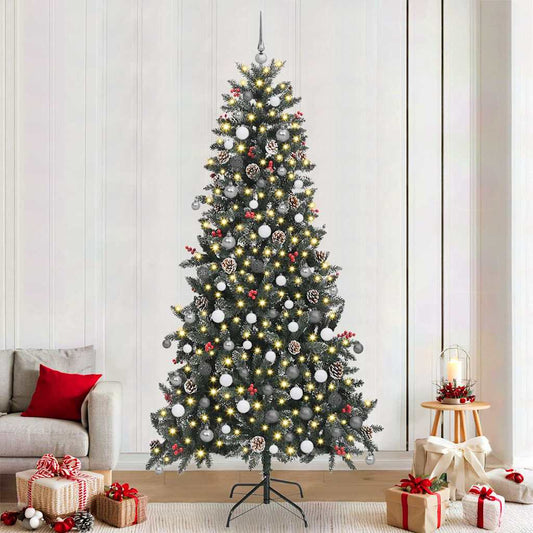 Artificial Christmas Tree with 300 LEDs Green 94.49 in