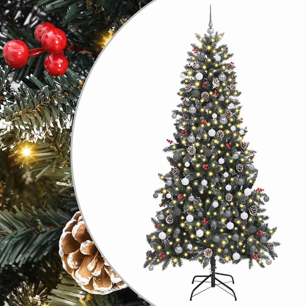 Artificial Christmas Tree with 300 LEDs Green 94.49 in