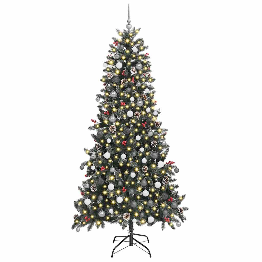 Artificial Christmas Tree with 300 LEDs Green 94.49 in