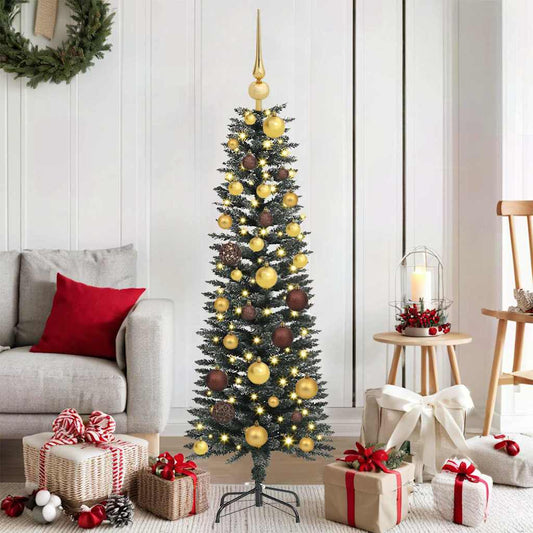 Artificial Christmas Tree with 150 LEDs Green 47.24 in