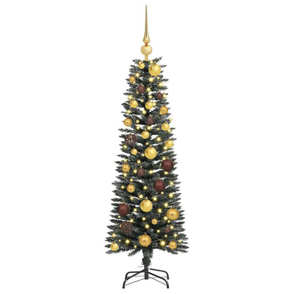 Artificial Christmas Tree with 150 LEDs Green 47.24 in
