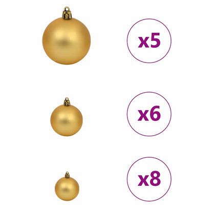 Artificial Christmas Tree with 150 LEDs Green 47.24 in