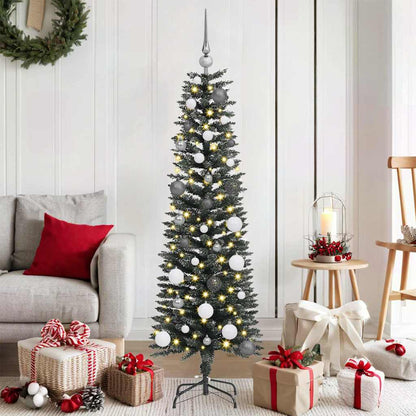 Artificial Christmas Tree with 150 LEDs Green 59.06 in