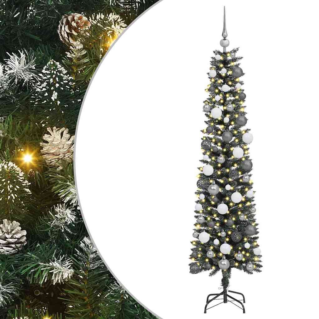 Artificial Christmas Tree with 300 LEDs Green 70.87 in