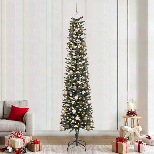 Artificial Christmas Tree with 300 LEDs Green 94.49 in