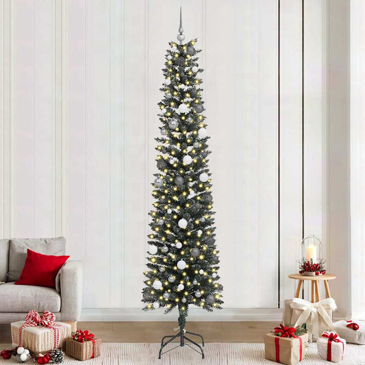 Artificial Christmas Tree with 300 LEDs Green 94.49 in