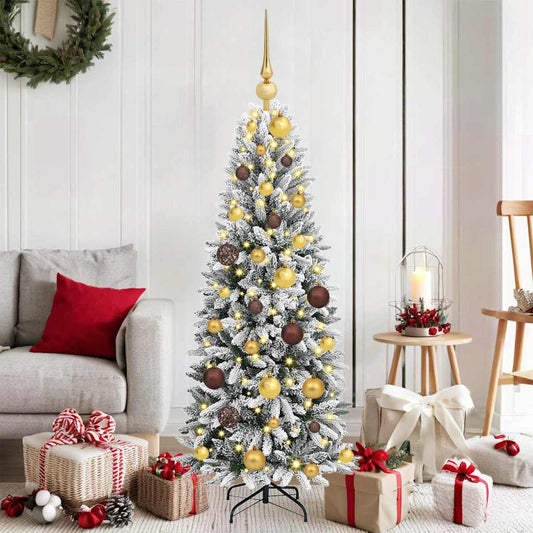 Artificial Christmas Tree with 150 LEDs White 47.24 in
