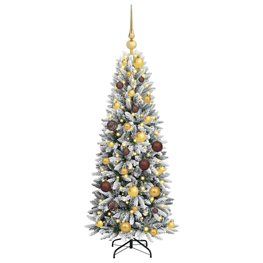 Artificial Christmas Tree with 150 LEDs White 47.24 in