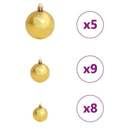 Artificial Christmas Tree with 150 LEDs White 47.24 in