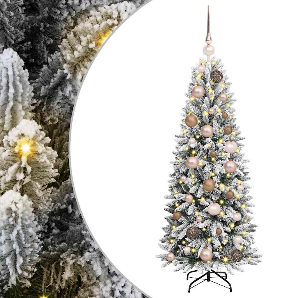 Artificial Christmas Tree with 150 LEDs White 47.24 in