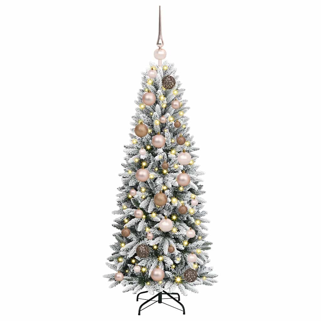Artificial Christmas Tree with 150 LEDs White 47.24 in