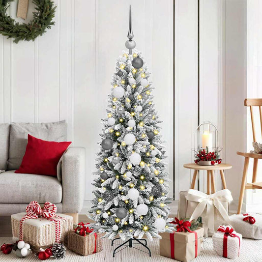 Artificial Christmas Tree with 150 LEDs White 47.24 in