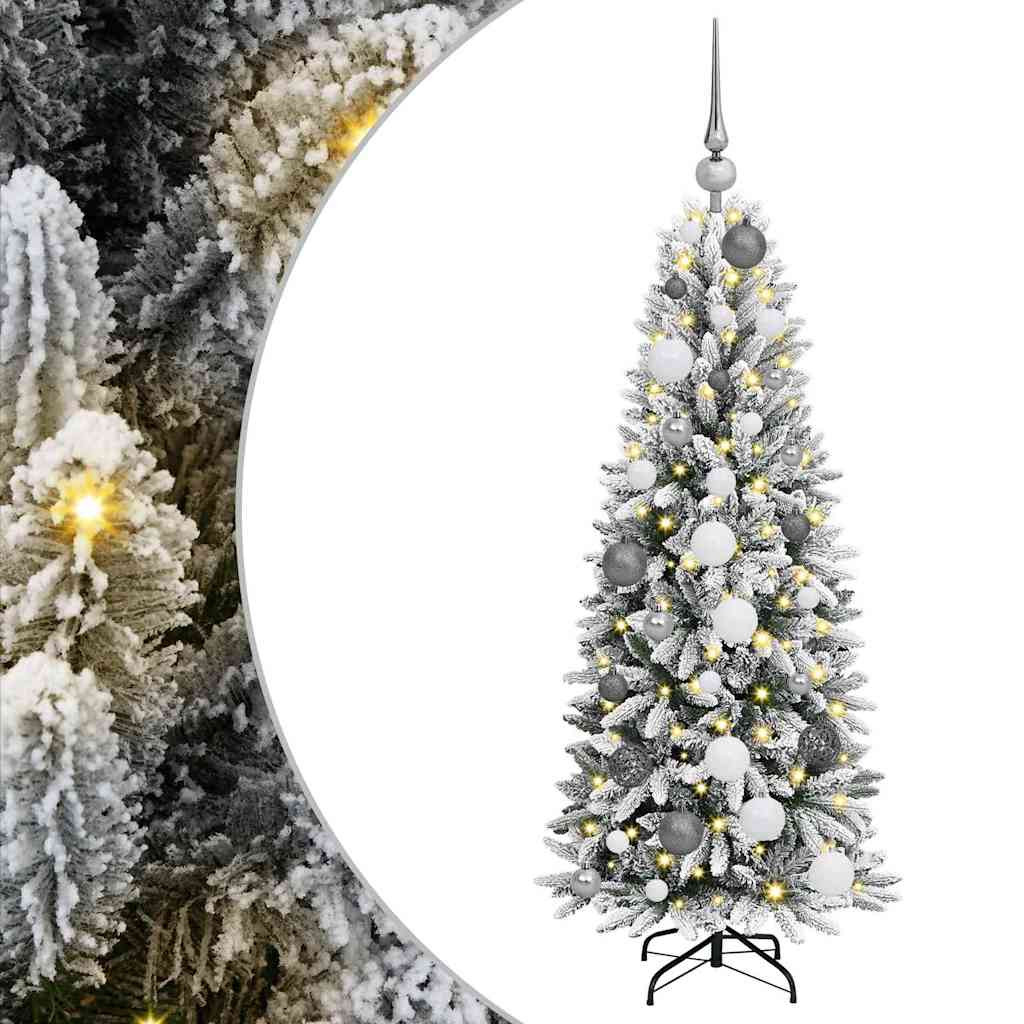 Artificial Christmas Tree with 150 LEDs White 47.24 in